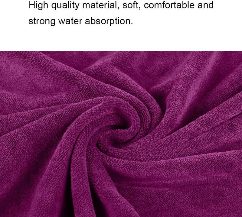 klarako Bed Towel,Soft Lintklarako free Towel Blanket Solid Color Highly Absorbent Towels with Hole for Beauty Salon(Violet) - Image 4
