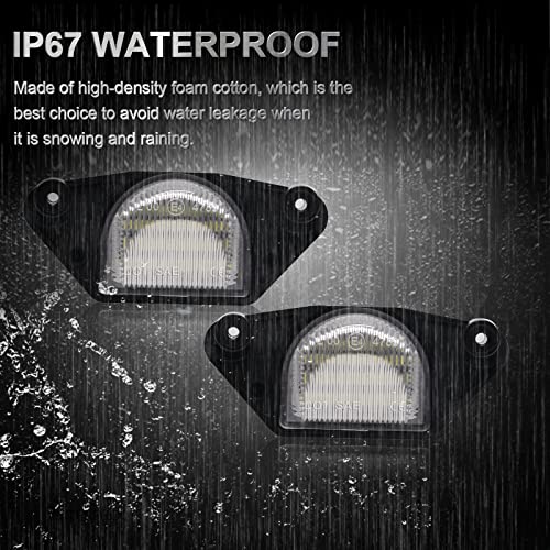 Mynoway LED License Plate Lights Replacement for 1984-2013 Corvette C4 C5 C6, Rear Bumper Number Tag Lamp Assembly Replacement OE 16519986 - Image 5