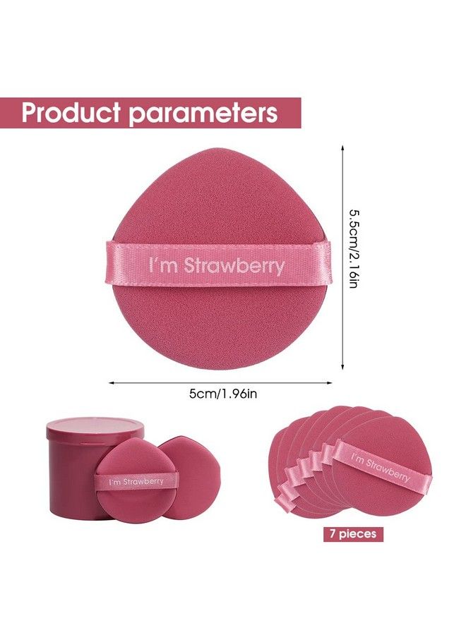 maycreate 7Pcs Makeup Sponge Powder Puff Latexfree Makeup Puff Blender Sponge Air Cushion Pads For Liquid Foundation Cream Powder Concealer Wet & Dry Dual Use(Pink) - Image 3