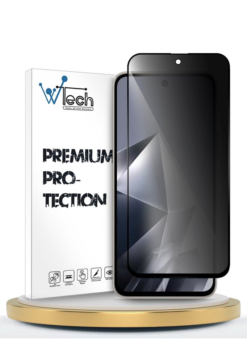 Wtech Infinix Note 50x 5G 2025 Premium E2E Series Privacy Full Glue Full Cover Tempered Glass Screen Protector (MSGECP) - Clear/Black  - Image 1