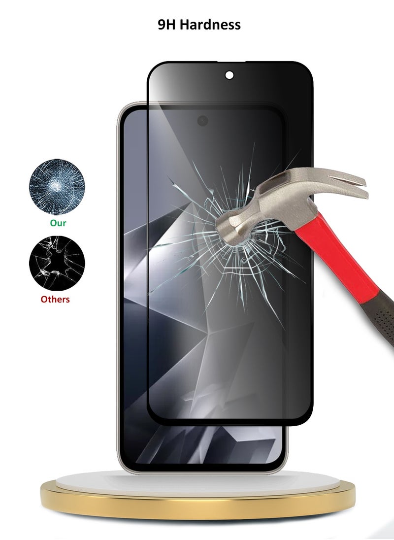 Wtech Infinix Note 50x 5G 2025 Premium E2E Series Privacy Full Glue Full Cover Tempered Glass Screen Protector (MSGECP) - Clear/Black  - Image 4