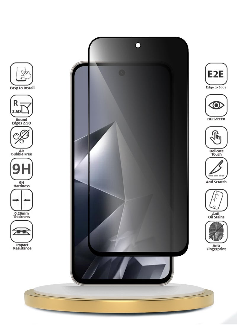 Wtech Infinix Note 50x 5G 2025 Premium E2E Series Privacy Full Glue Full Cover Tempered Glass Screen Protector (MSGECP) - Clear/Black  - Image 2