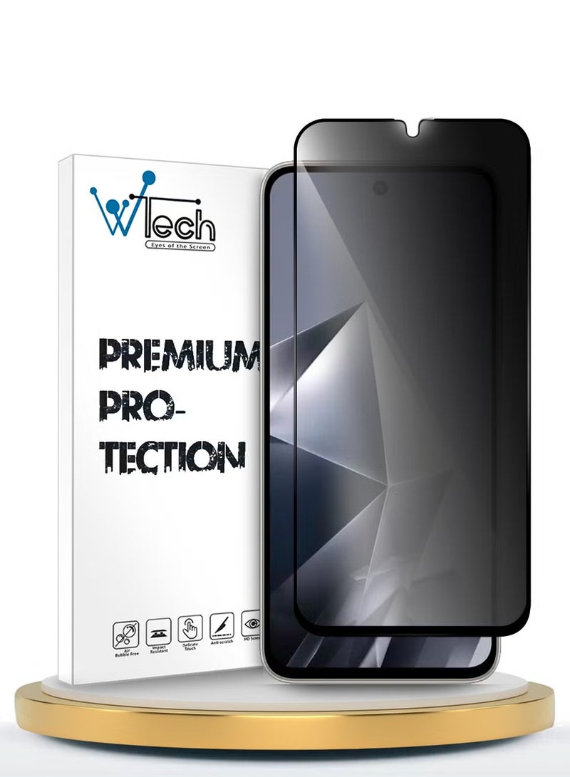 دبليو تيك حماية شاشة زجاجية مقسّاة بالكامل - Infinix Note 50x 5G 2025 Premium E2E Series خصوصية لصقة كاملة شفافة/سوداء