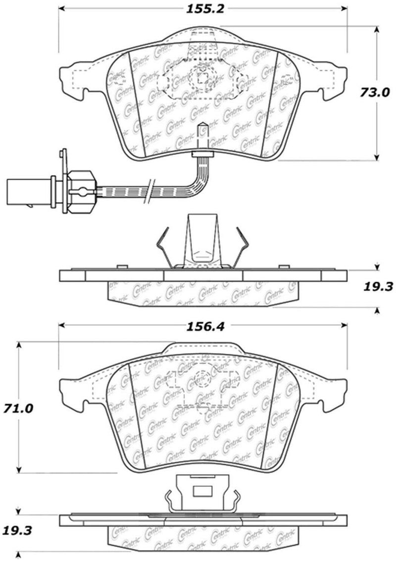 Centric Parts 102.09151 102 Series Semi Metallic Standard Brake Pad - Image 2