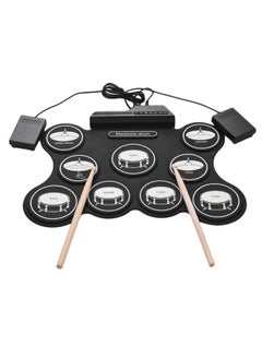 Generic Electronic Roll-Up Drum With Drumsticks And Foot Pedal 