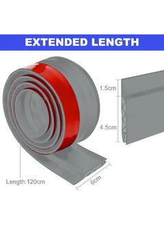 AlsayedP Door Draft stopper, Bottom Seal for Exterior & Interior Doors Blocker for Insects Dust Noise and weather Stripping 2”W x 39”L (Grey)  - Image 2