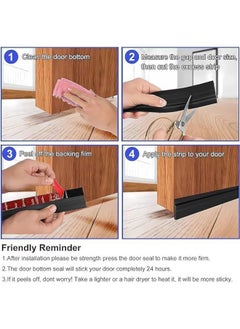AlsayedP Door Draft stopper, Bottom Seal for Exterior & Interior Doors Blocker for Insects Dust Noise and weather Stripping 2”W x 39”L (Grey)  - Image 4