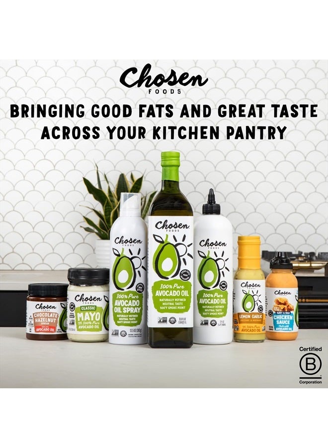 Chosen FOODS 100% Pure Avocado Oil, Keto and Paleo Diet Friendly, Kosher Oil for Baking, High-Heat Cooking, Frying, Homemade Sauces, Dressings and Marinades (1 liter)  - Image 2