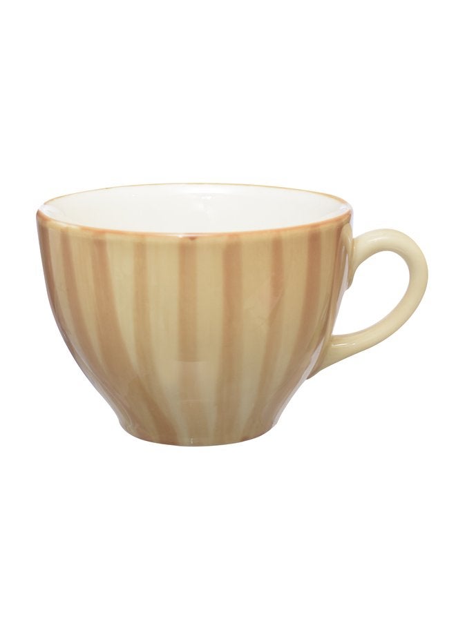 Kutahya Coffee Cup 100 ML & Saucer 12 CM Cinnamon Decorated - Image 2