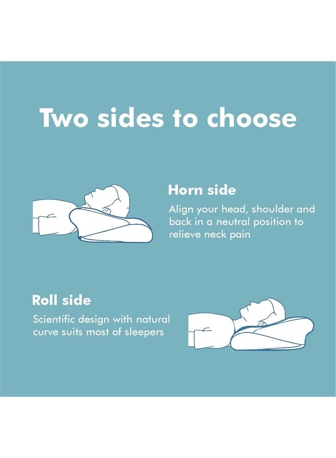 إليش وسادة عنق لتخفيف آلام الكتف والرقبة، وسادة رقبة من إسفنج الذاكرة، وسادة دعم رقبة مريحة للعظام للنوم على الجانب الخلفي والمعدة (شكل فراشة) - Image 5