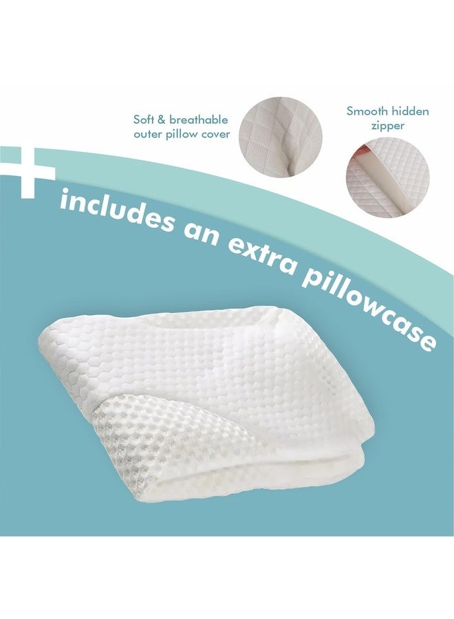 إليش وسادة عنق لتخفيف آلام الكتف والرقبة، وسادة رقبة من إسفنج الذاكرة، وسادة دعم رقبة مريحة للعظام للنوم على الجانب الخلفي والمعدة (شكل فراشة) - Image 3