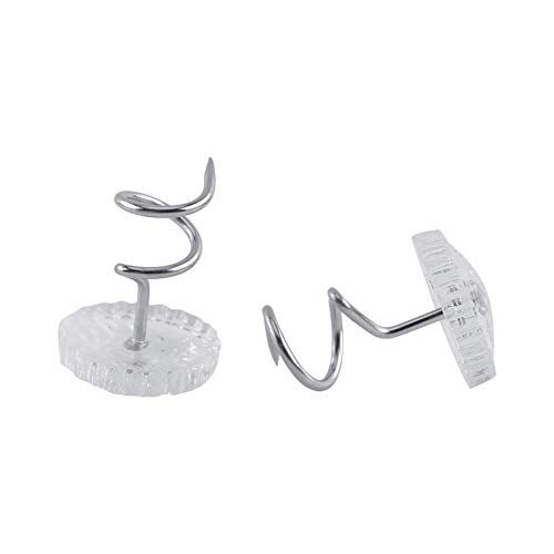 Sowaka 120 Pcs Twist Pins Upholstery Clear Heads Slip Cover Fasteners Headliner Pins for Sofa Car Van Home Furniture Hold Bed Skirt (120 pcs) - Image 2
