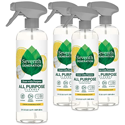 Seventh Generation All Purpose Cleaning Spray Surface Cleaner Lemon Chamomile scent Cuts Grease 23 oz Pack of 4