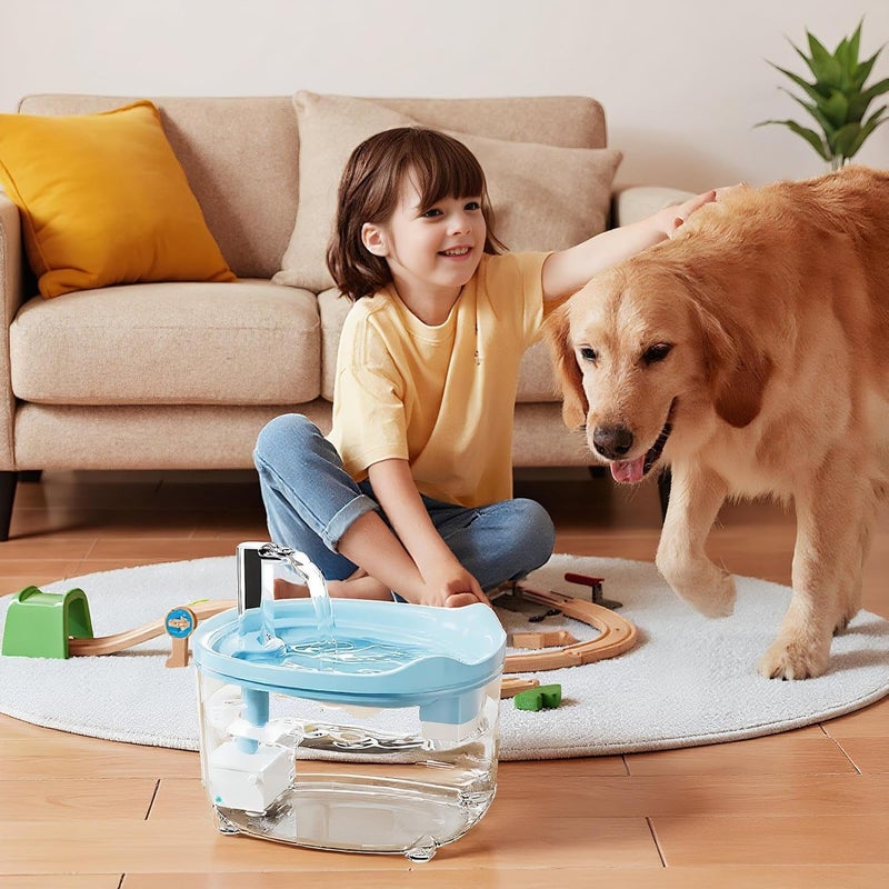 Cat Water Dispenser - Quiet Pet Fountain 1.5L Pet Feeding Station for Dogs, Puppies, Compact Hydration Bowl for Indoor Use of AP Houses - Image 2