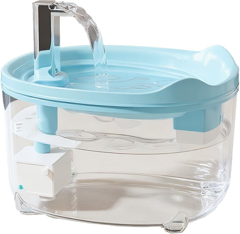 Cat Water Dispenser - Quiet Pet Fountain 1.5L Pet Feeding Station for Dogs, Puppies, Compact Hydration Bowl for Indoor Use of AP Houses - Image 1