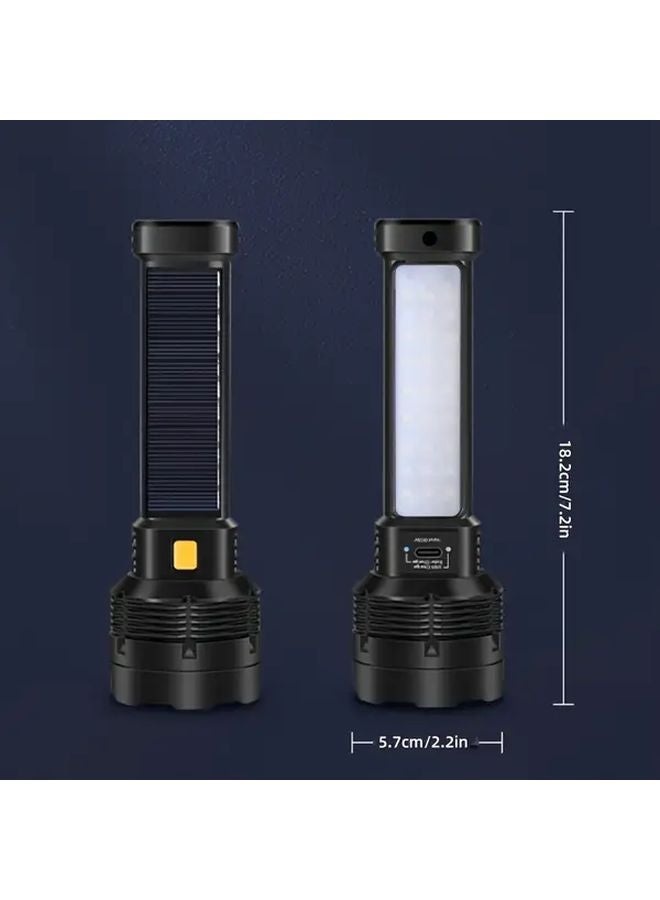 Handheld COB Solar Flashlight USB Large Capacity Battery High Lumen for Camping Emergency - Image 4