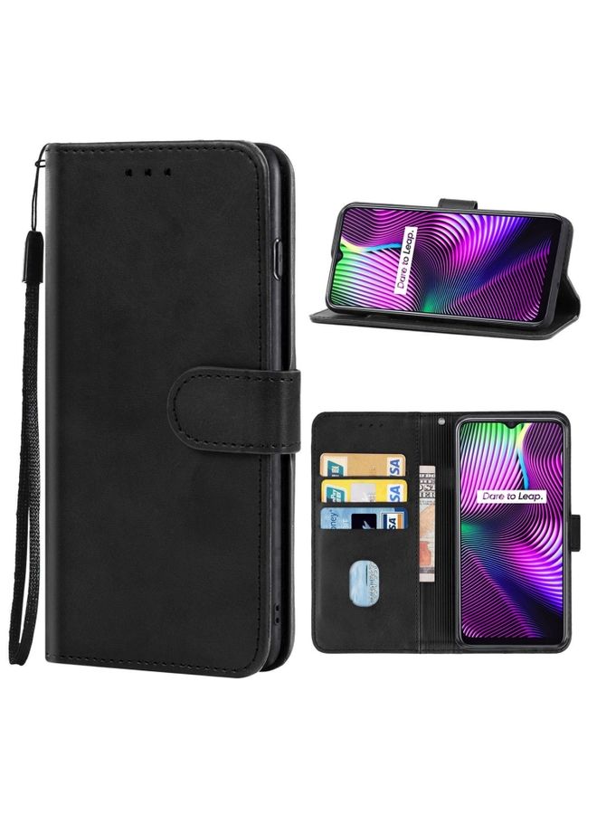 BGM Case Cover Leather Phone Case For Realme 7i Global Black
