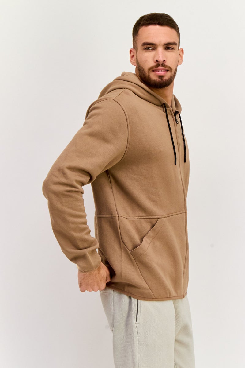 Hurley Men Sportswear Fit Long Sleeve Training Sweatshirt, Light Brown  - Image 2