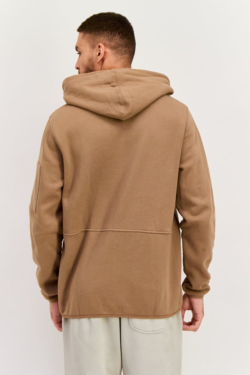Hurley Men Sportswear Fit Long Sleeve Training Sweatshirt, Light Brown  - Image 3