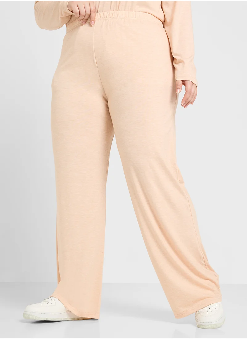 جينجر بلس Ribbed Relaxed Top & Pant Lounge Set