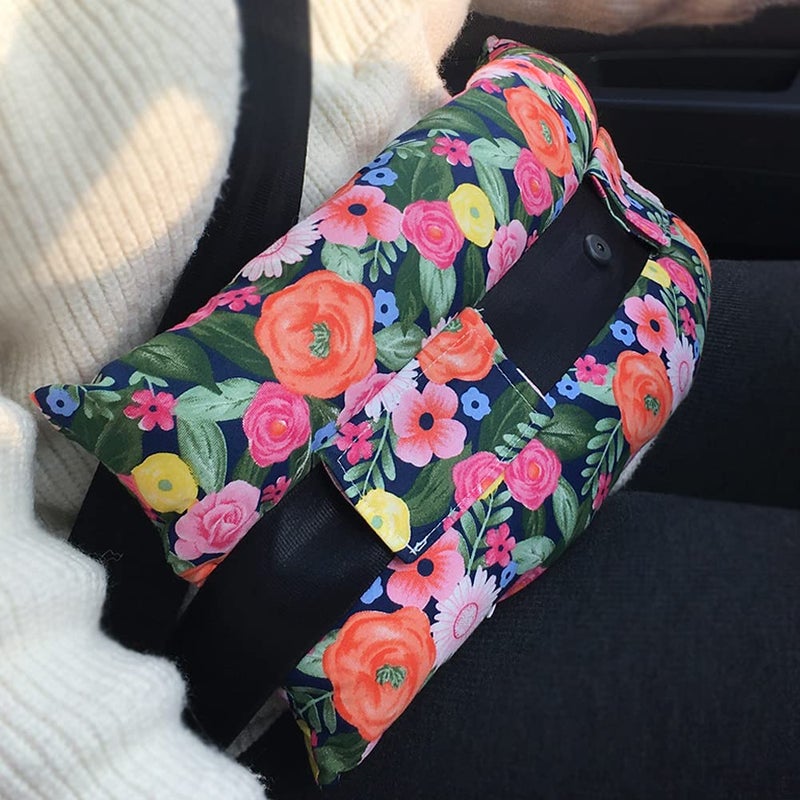 D. Cozy Hysterectomy Pillow Abdominal Surgery Seatbelt Pillows With Pocket Myomectomy Comfort Cushion For Belly Incision Tummy Tuck C-Section Recovery Gifts Women Patients (Cute Flower) - Image 1