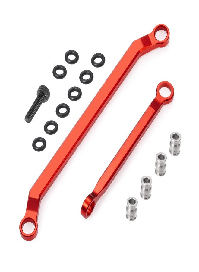 MORFUM 1 Set Aluminum RC Crawler Car Steering Rod Tie Links High-Tightening Linkage for 1/18 Redcat Ascent-18 Upgrades Parts RC Crawler Accessories (Red) - Image 1