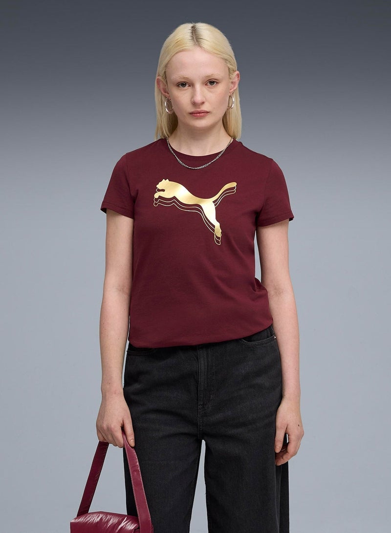 PUMA Essential Logo Metallic T-Shirt - Image 1