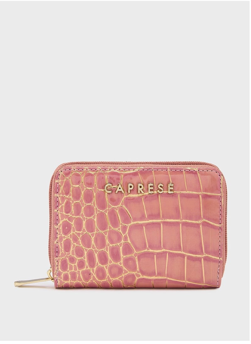 CAPRESE Caprese Miranda Zip Around Wallet for Women| Small, Pink | Multiple Card Slots with Stylish Animal Print | Perfect for Carrying Daily Essentials  - Image 1
