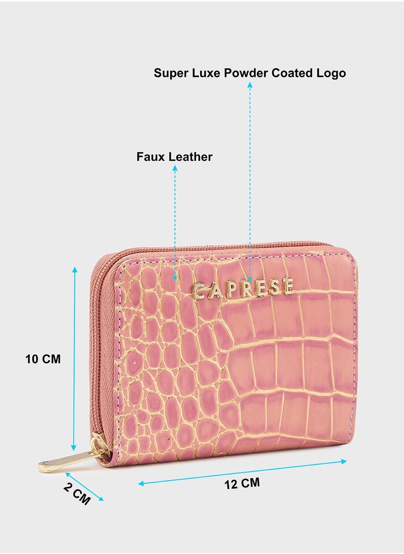 CAPRESE Caprese Miranda Zip Around Wallet for Women| Small, Pink | Multiple Card Slots with Stylish Animal Print | Perfect for Carrying Daily Essentials  - Image 4