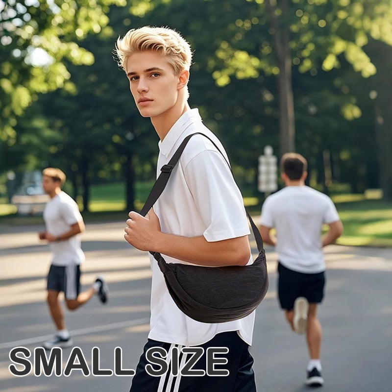 YIKOEE Crescent Bag for Women Men Small Sling Crossbody Bag with Half Moon Shape - Image 3