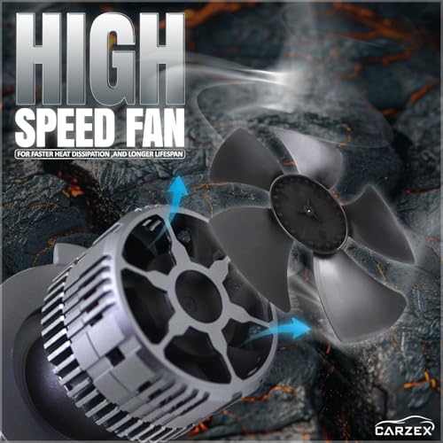Carzex Crystal Eye H4 Car Led Headlight Bulbs, 150W 12,000 Lumens Super Bright Automotive LED Headlight Conversion 6500K Cool White Color (75+75 Watts, Set of 2 Pcs, X4 Series) (1 Yr Warranty) - Image 5