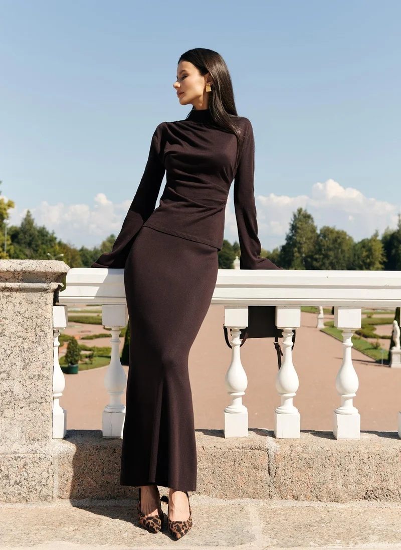 Lichi Knitted maxi skirt