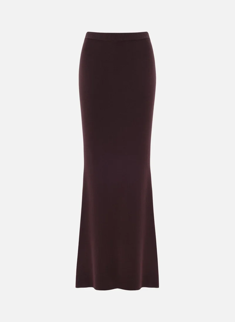 ليتشي تنورة ماكسي محبوكة