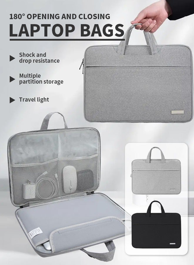 Portable Laptop Bag, Large Capacity Laptop Bag, Travel Briefcase With Zipper, Shockproof Lining, Waterproof And Scratch-Resistant, 180° Opening Closing,For Lenovo, Hp, Dell, Macbook - Image 2