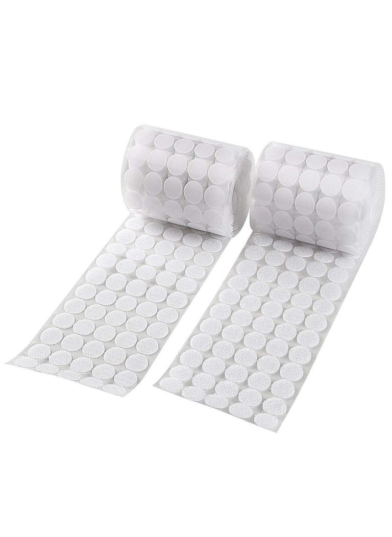 Alldio 1000pcs Hook and Loop Dots 34 in Diameter Sticky Back Dots Heavy Duty Self Adhesive Dot Tapes for School ClassroomWhite 