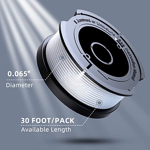 EVENTRONIC Weed Eater String Compatible with Black+Decker, AF-100 0.065" Weed Wacker String Refill 360ft Automatic Feed String Trimmer Replacement Line Spool for Black&Decker (12Spools + 3Caps+3Springs) - Image 2