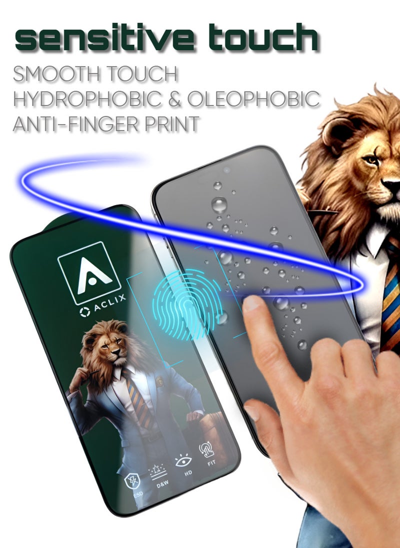 Antistatic ESD Dustproof Premium Quality High Definition Tempered Glass Screen Protector Designed For  iPhone 15 Pro