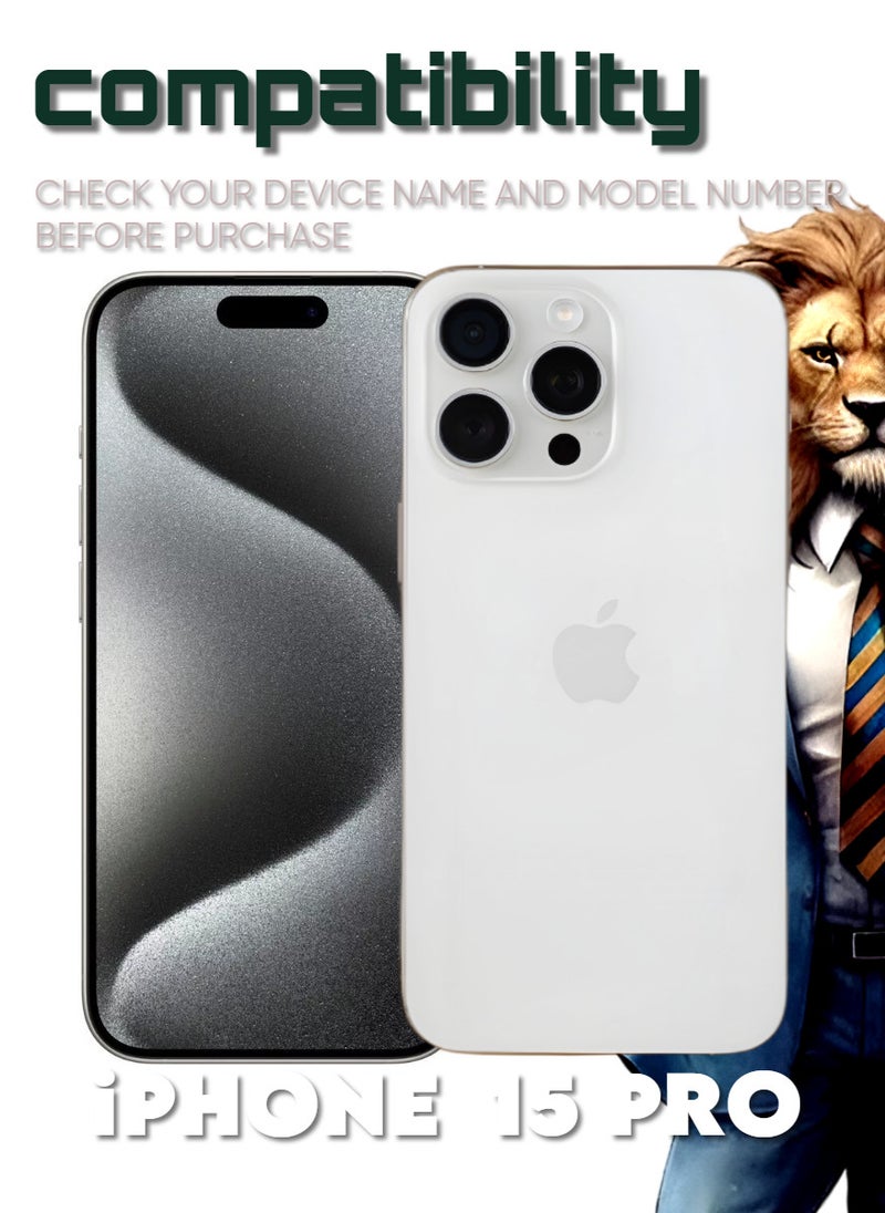 Antistatic ESD Dustproof Premium Quality High Definition Tempered Glass Screen Protector Designed For  iPhone 15 Pro