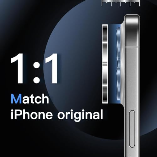 CASENED Camera Lens Protector for iPhone 17 Pro Max - Alloy Metal Cover with Tempered Glass - Scratch Resistant, Easy Installation - Image 2