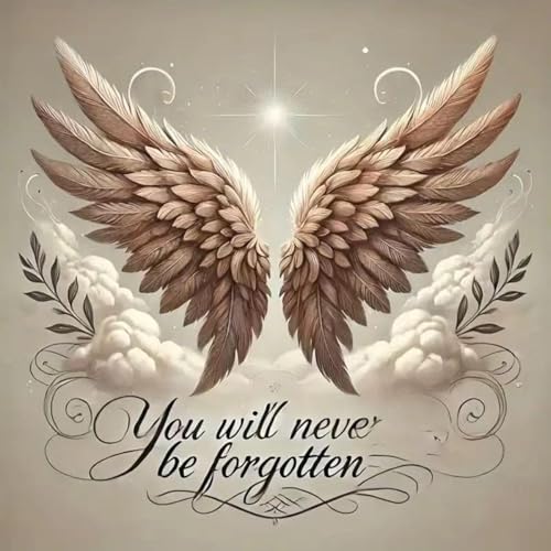 MBNTJHT Angel Wings Paint by Numbers Kit for Adults,Unframed Oil Painting by Number Kits for Adult Beginners,DIY Acrylic Painting Art Kits for Home Decor Gifts 16X16 Inch. - Image 1