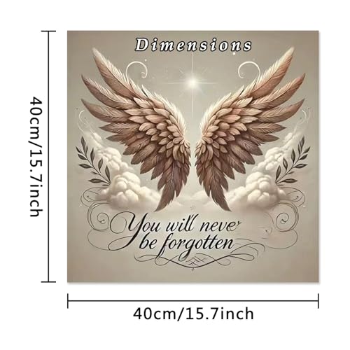 MBNTJHT Angel Wings Paint by Numbers Kit for Adults,Unframed Oil Painting by Number Kits for Adult Beginners,DIY Acrylic Painting Art Kits for Home Decor Gifts 16X16 Inch. - Image 2