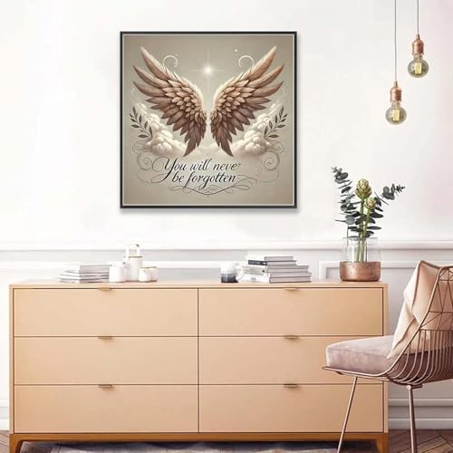 MBNTJHT Angel Wings Paint by Numbers Kit for Adults,Unframed Oil Painting by Number Kits for Adult Beginners,DIY Acrylic Painting Art Kits for Home Decor Gifts 16X16 Inch. - Image 4