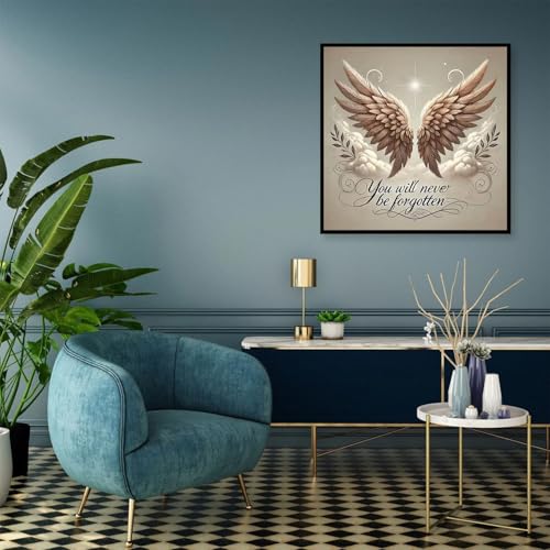 MBNTJHT Angel Wings Paint by Numbers Kit for Adults,Unframed Oil Painting by Number Kits for Adult Beginners,DIY Acrylic Painting Art Kits for Home Decor Gifts 16X16 Inch. - Image 3