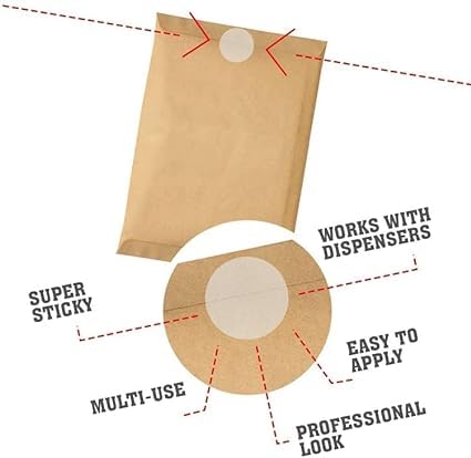 Sehgal Round Clear Transparent Dot Stickers - 2 Inch for Package Seal Decoration Envelope Closure Clear Seal Labels Pack of (200) - Image 3