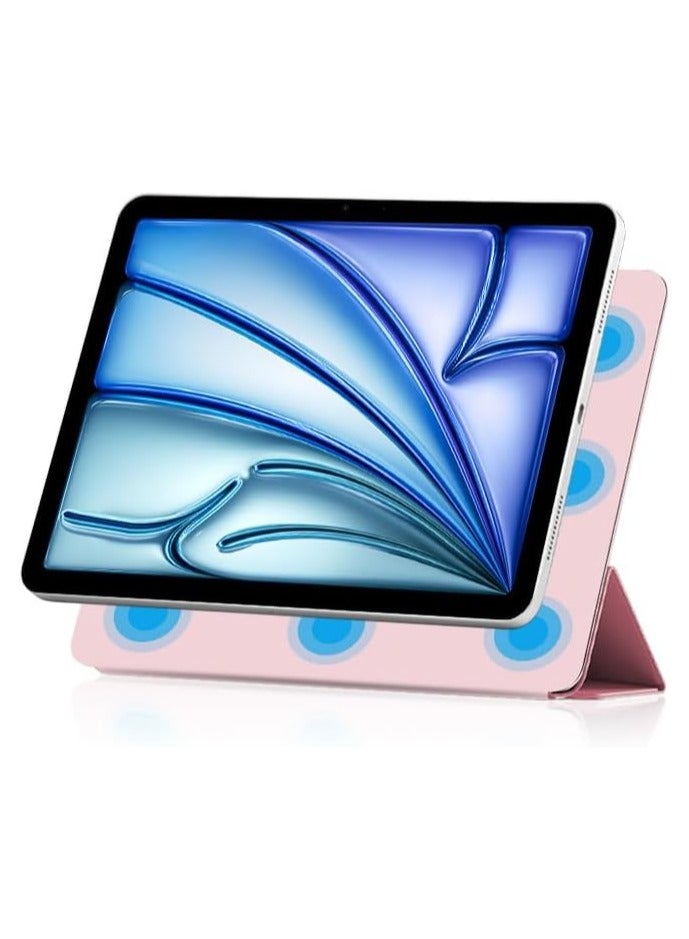 عام حافظة مغناطيسية بثلاثة أضعاف متوافقة مع آيباد إير 11 بوصة الجيل 6 (2024 ، م 2) حافظة واقية ذكية فائقة النحافة من الجلد لجهاز آيباد إير 11 - Image 1