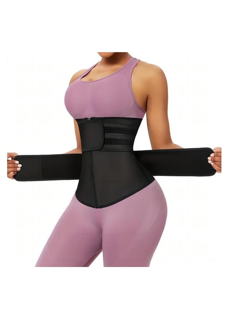 RATSAW Waist Trainer for Women Waist Trimmer Belt with Tummy Sauna Bandage Wrap Adjustable Slimming Belt Belly Body Shaper Compression Wrap for Workout  - Image 1