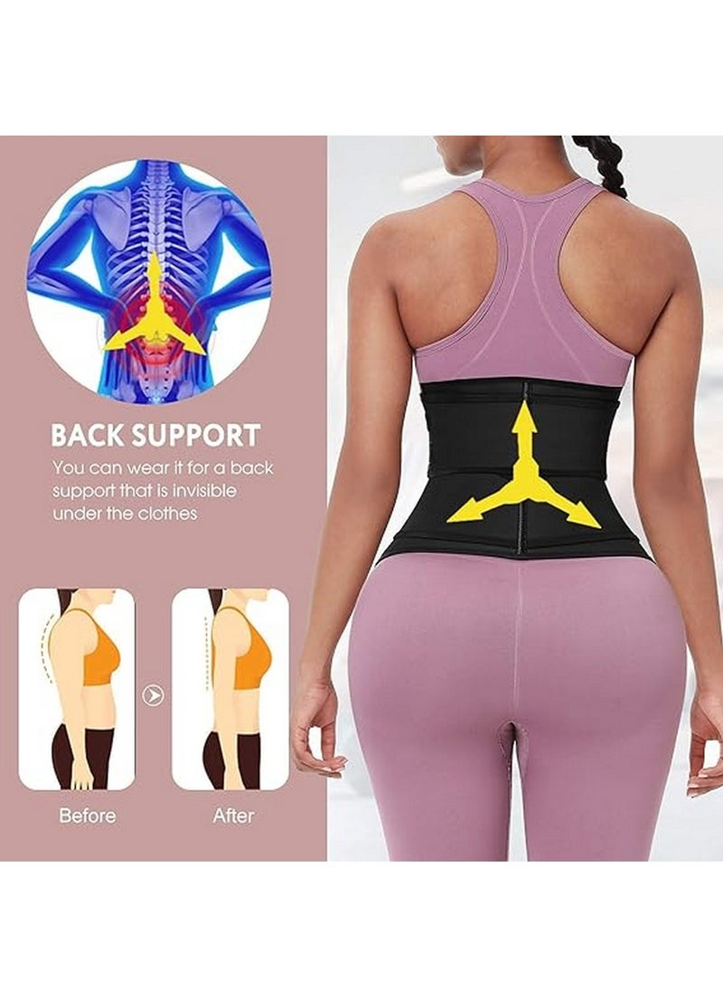 RATSAW Waist Trainer for Women Waist Trimmer Belt with Tummy Sauna Bandage Wrap Adjustable Slimming Belt Belly Body Shaper Compression Wrap for Workout  - Image 4