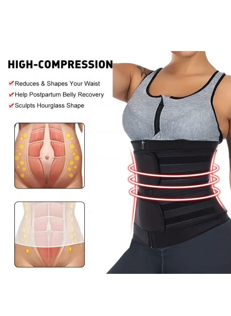 RATSAW Waist Trainer for Women Waist Trimmer Belt with Tummy Sauna Bandage Wrap Adjustable Slimming Belt Belly Body Shaper Compression Wrap for Workout  - Image 2