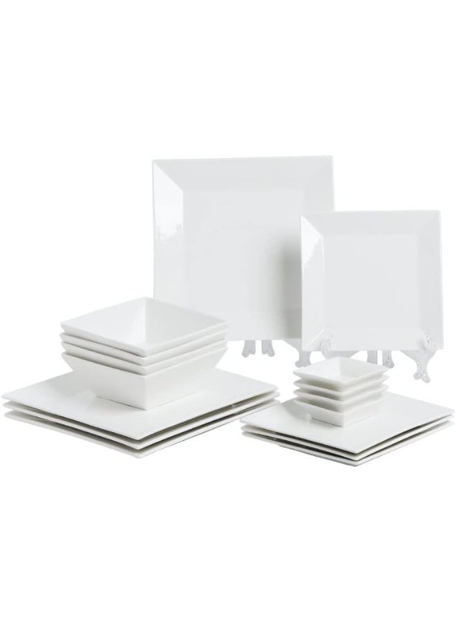 Porlien 16Piece Classic Square Dinnerware Set for 4 - Image 1