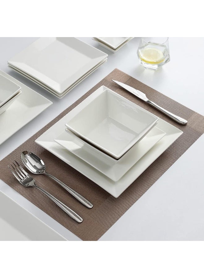 Porlien 16Piece Classic Square Dinnerware Set for 4 - Image 3